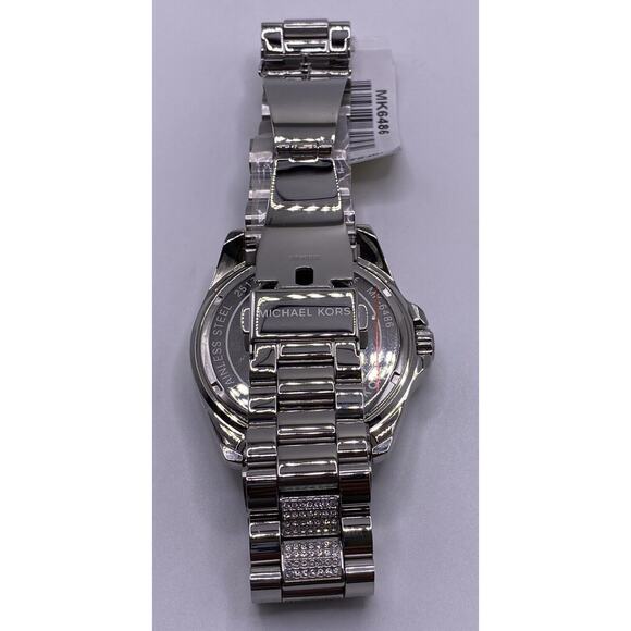 Michael Kors MK6486 MK Logo Dial Analog Sliver Quartz Women's Watch - Picture 6 of 10